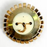 Mid Century Modern ceiling lamp made of glass stones and brass frame