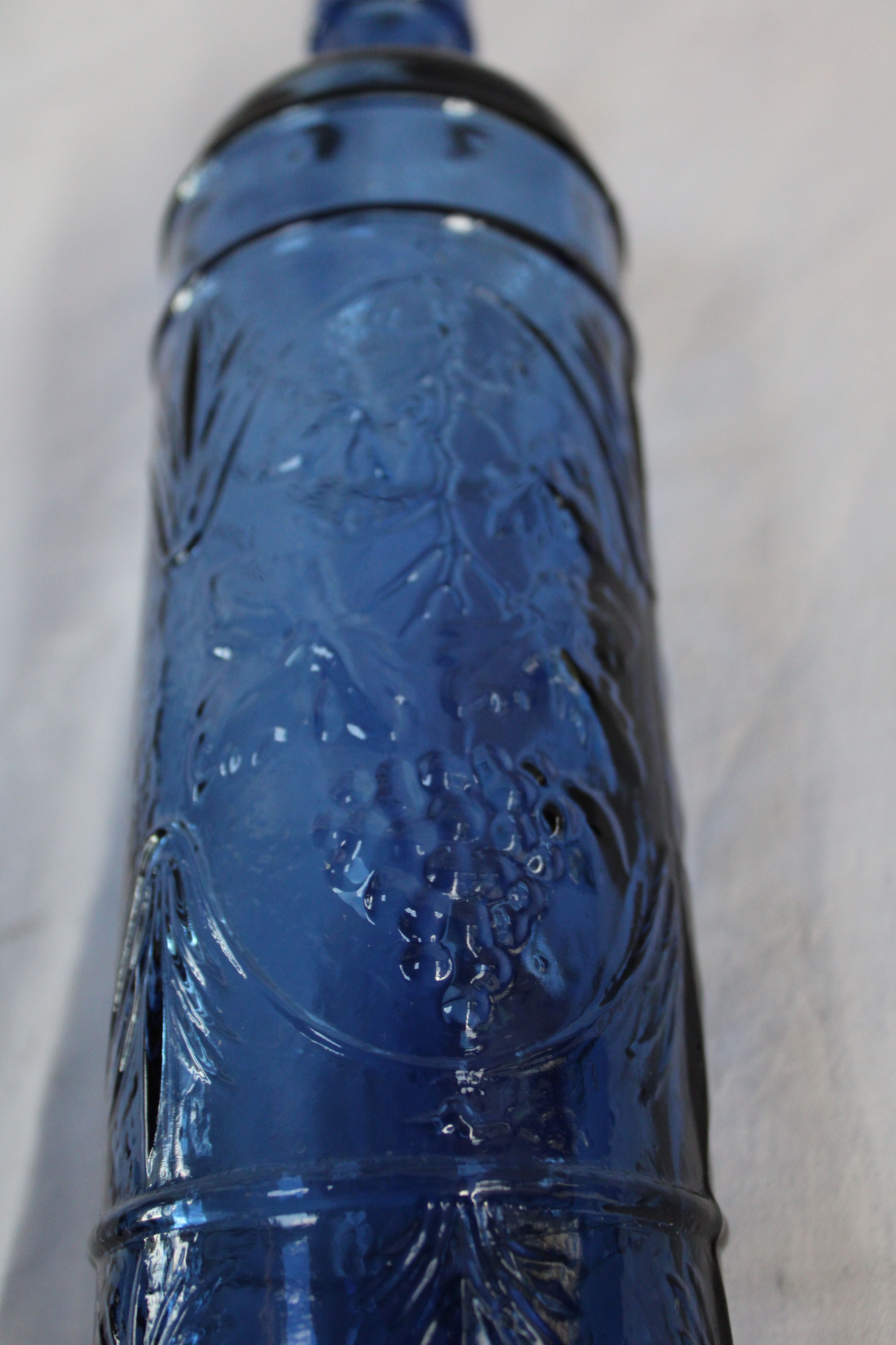 Blue glass bottle