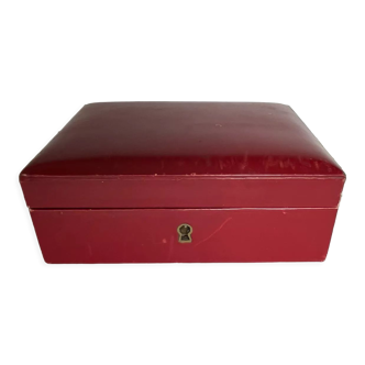 Red leather box