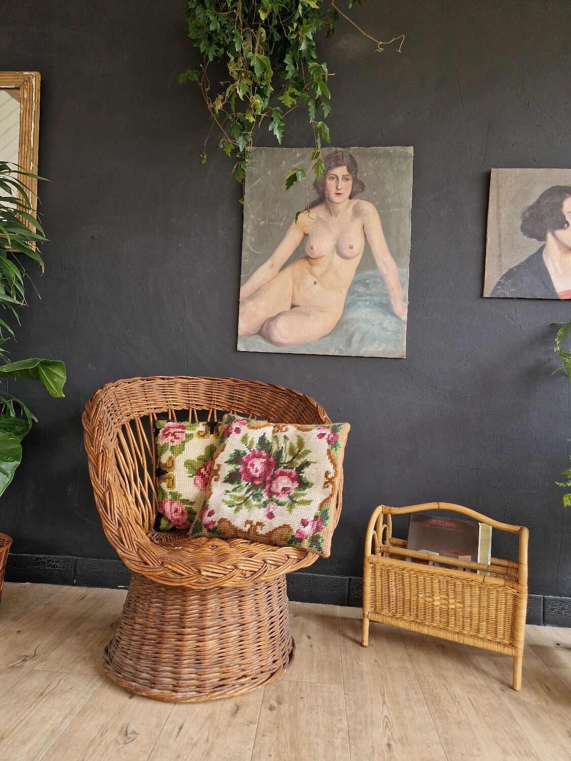 Rattan armchair