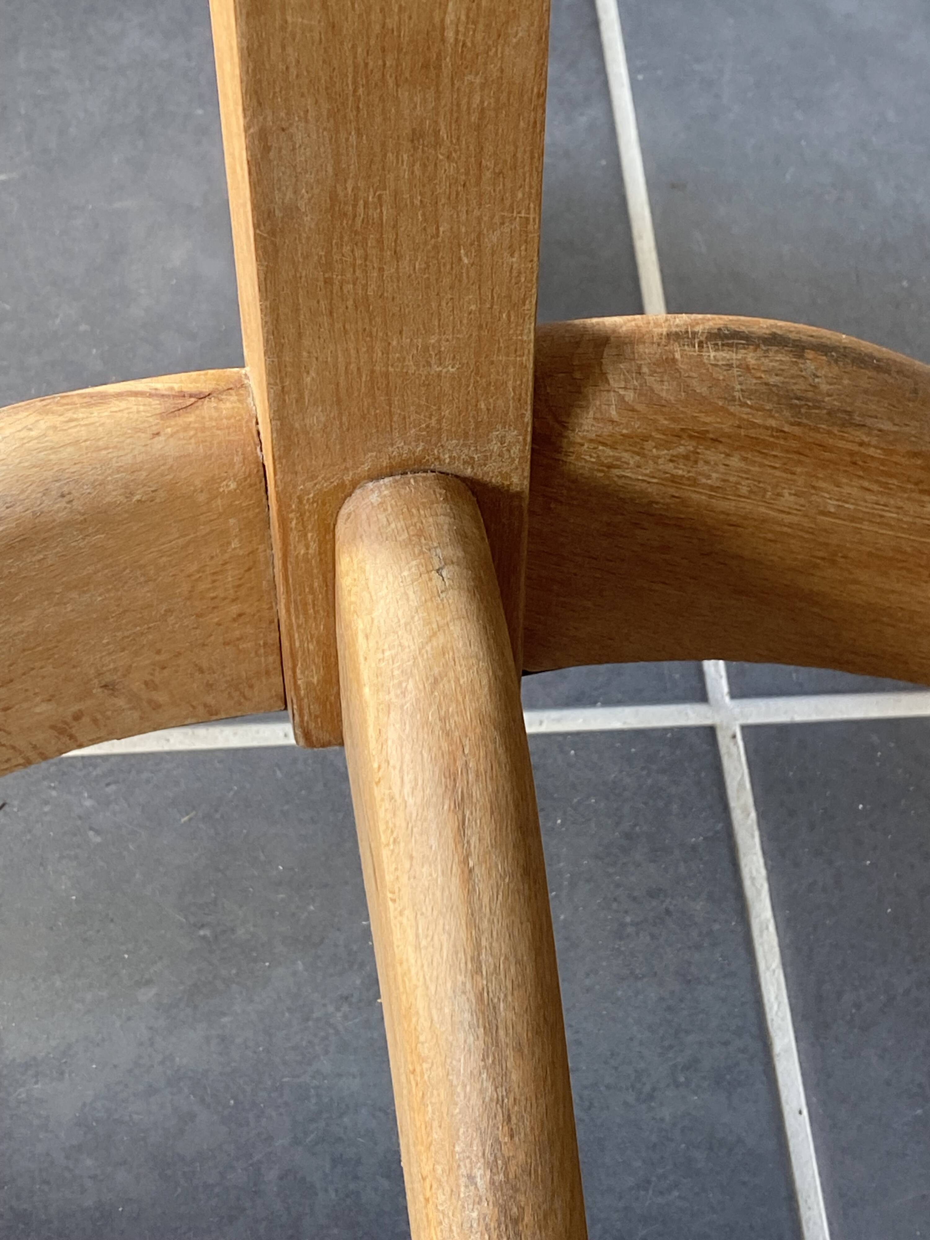 Stella coat rack in solid beech wood, vintage 1950s.