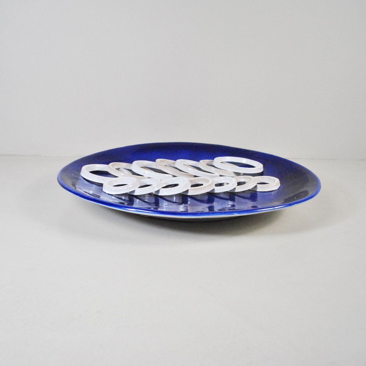 Sculptural ceramic plate by De Pascalis, 1970s