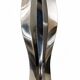 Large sculpture vase signed – polished mirror stainless steel – circa 199