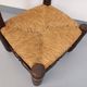 Vintage Charles Dudouyt Brutalist Low Chair in Wood and Straw, 1940s