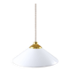 Suspension soucoupe blanche en plexiglas italien space age, années 70