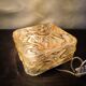 Amber glass wall lamp vintage flowers