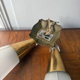 Wall lamp in brass and plastic