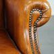 Sheep leather wingback chair