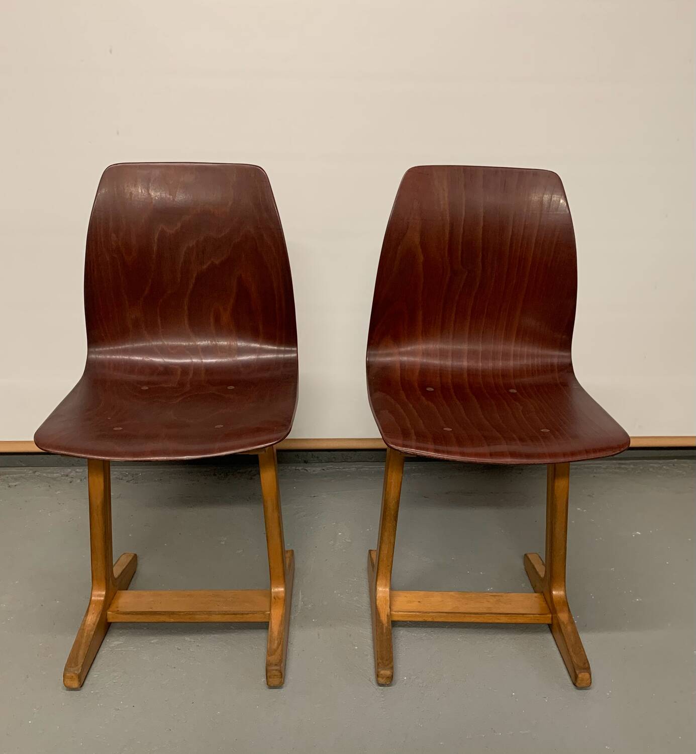 Pair of vintage Pagholz children's chairs from the 60s