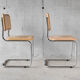 Pair of cesca chairs B32 by Marcel Breuer