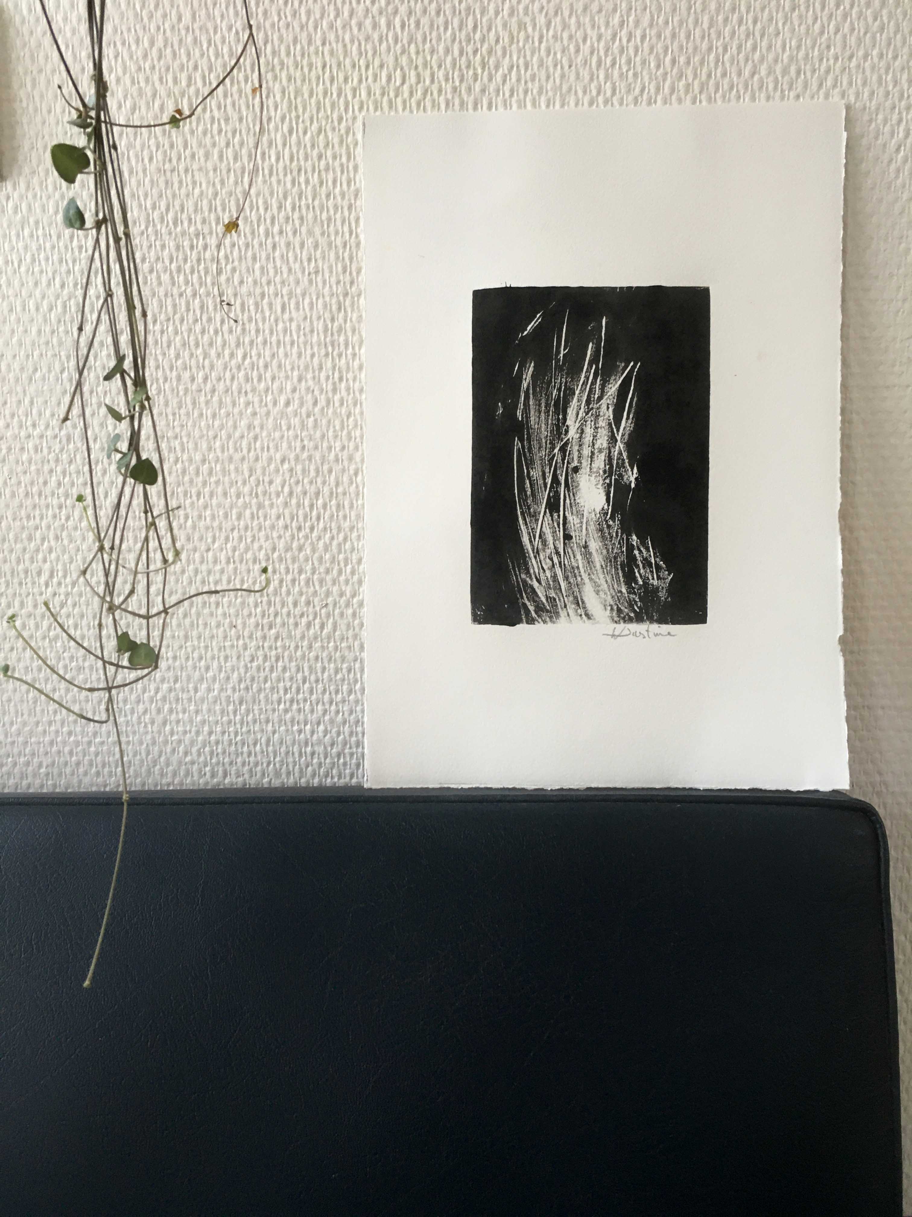 Painting on paper monotype