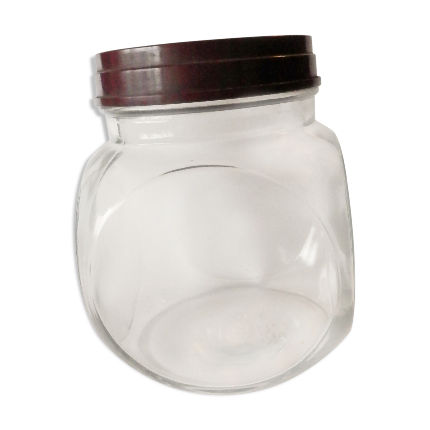 Veneered candy jar with bakelite lid