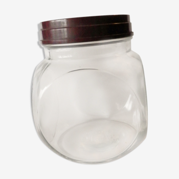 Veneered candy jar with bakelite lid