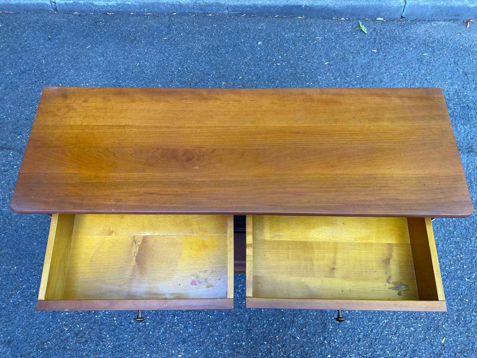 Solid wood shoe cabinet Louis Philippe Directoire 80s