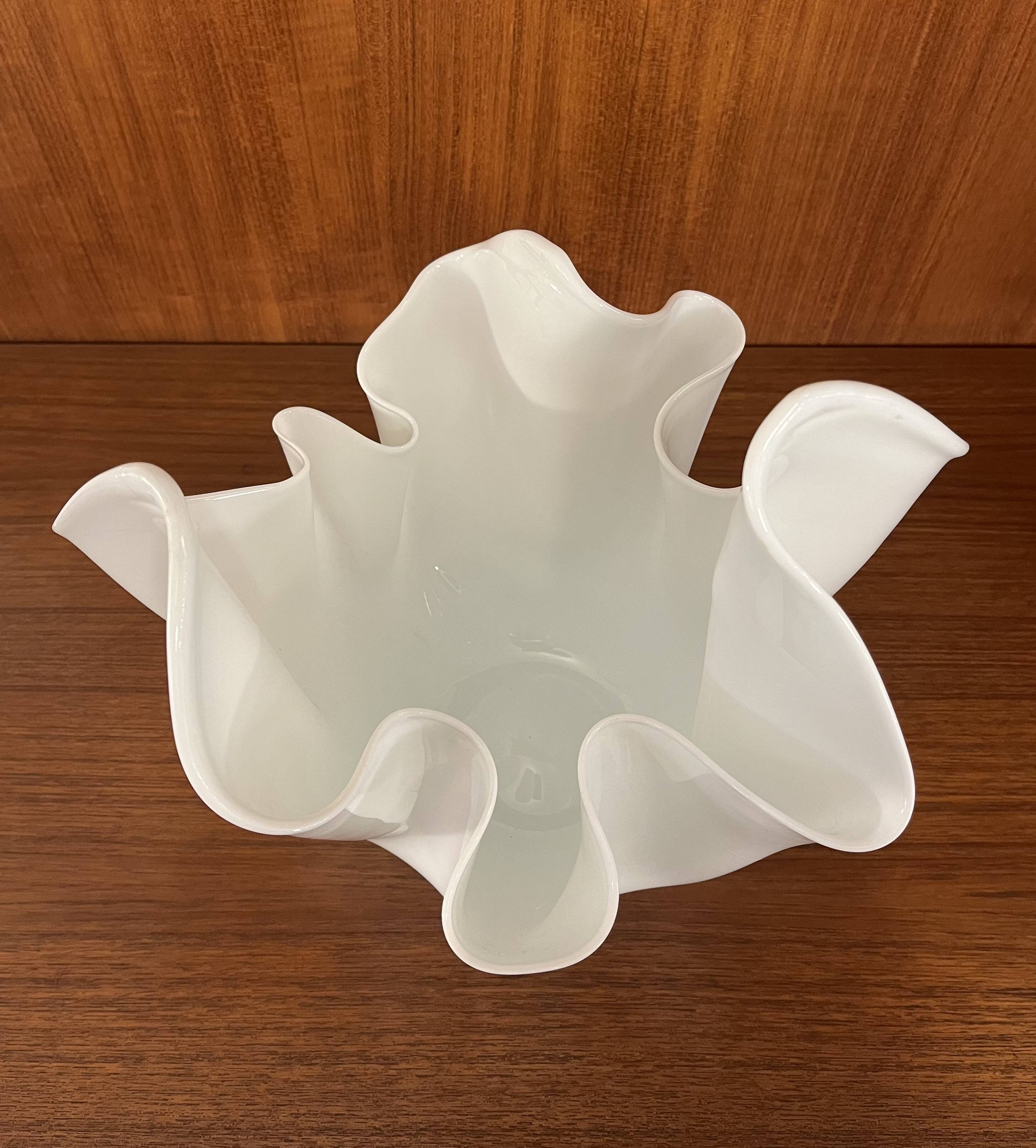 Handkerchief vase, “Fazzoletto” model, by Fluvio Bianconi for Venini