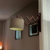 Scandinavian teak accordion lamp from the 1960s.