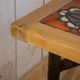 Table basse en fer forgé et céramique