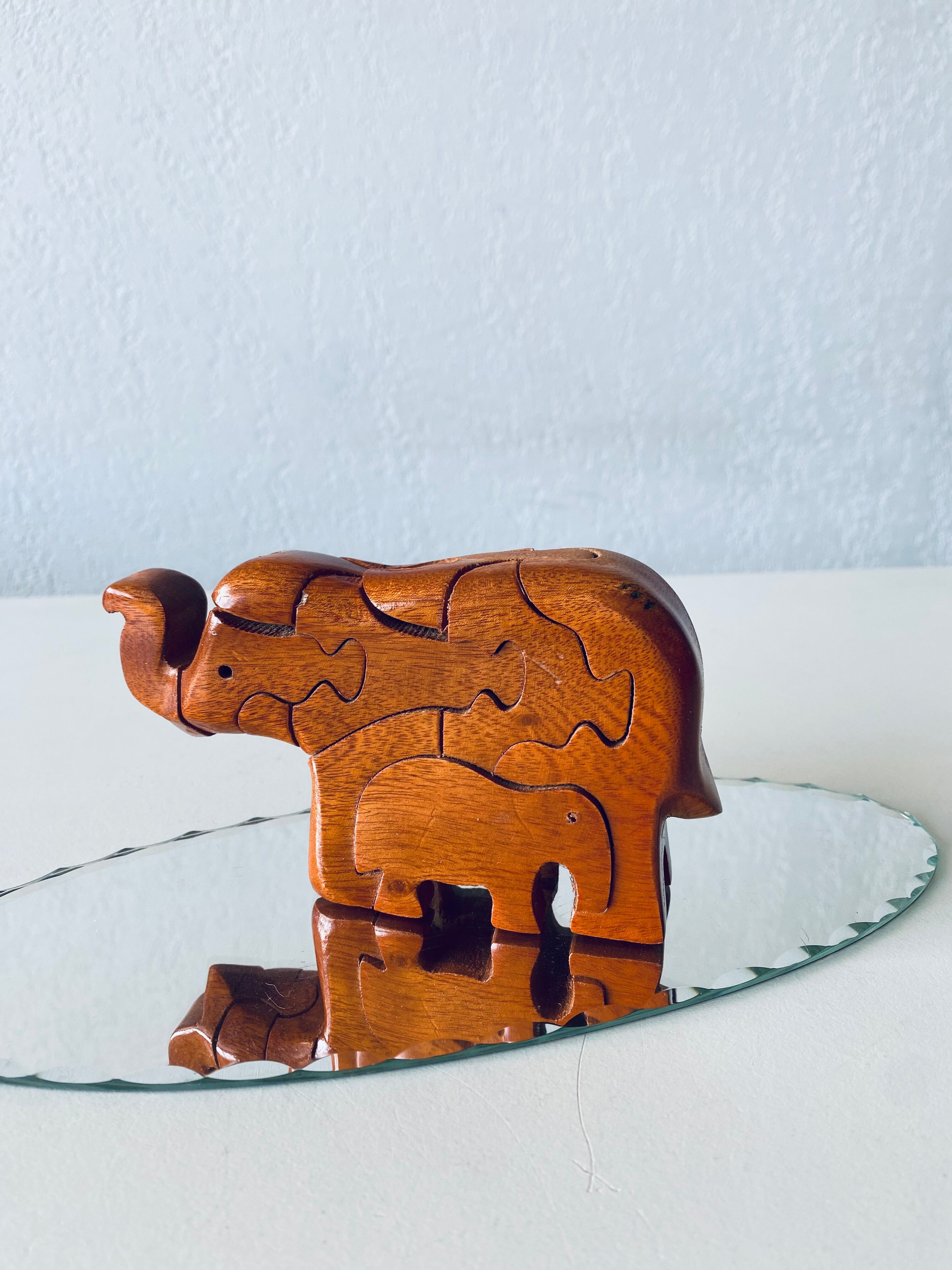 Wooden elephant puzzle