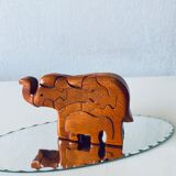 Wooden elephant puzzle