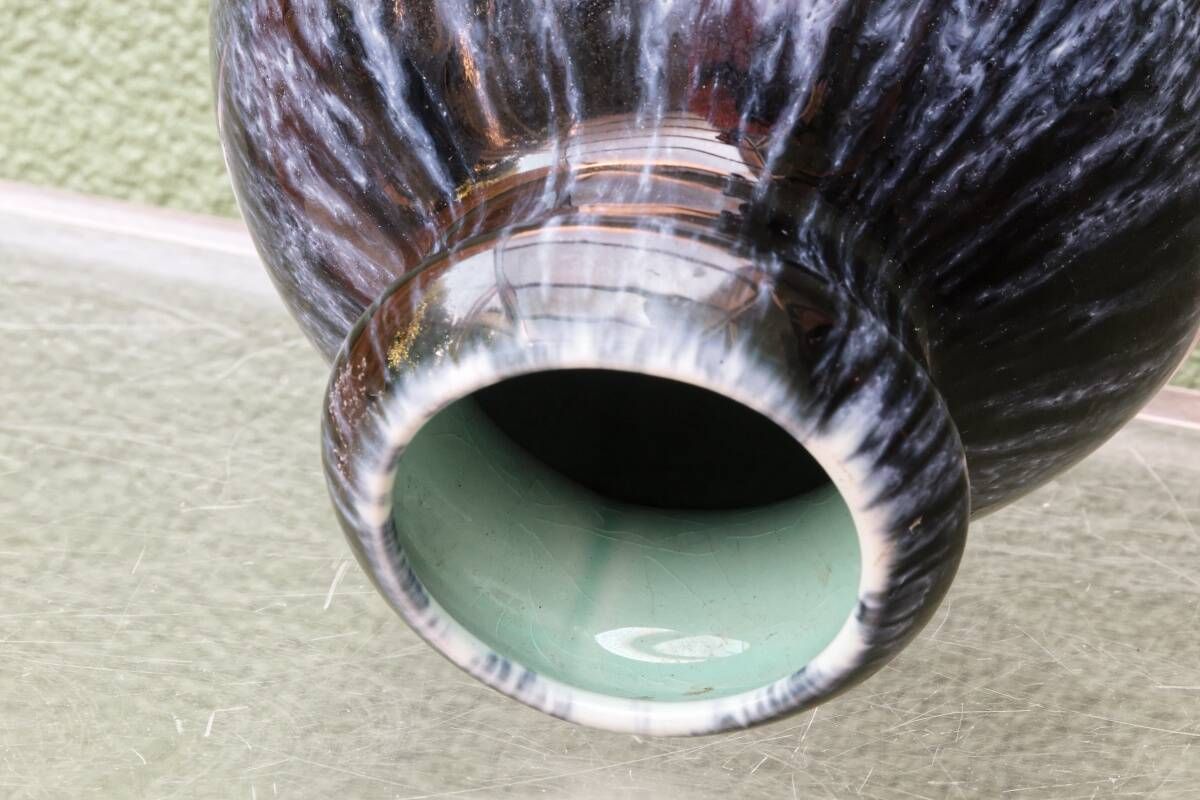 Boch Frères Keramis round vase, Art Deco
