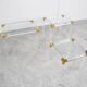 Vintage lucite and brass nesting tables, 1970s
