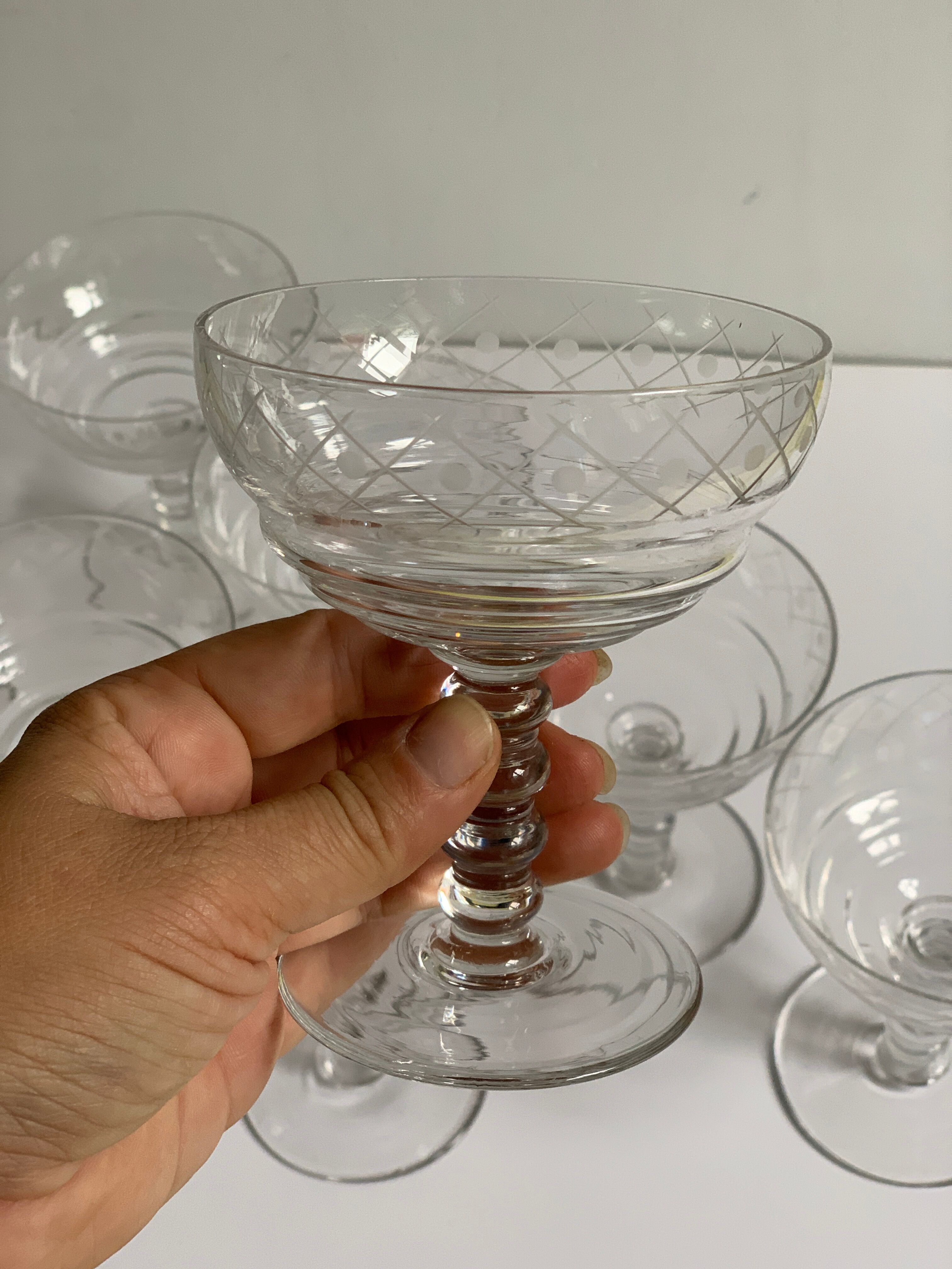 Crystal champagne glasses