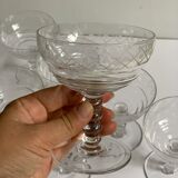 Crystal champagne glasses