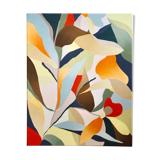 Blue jungle painting
