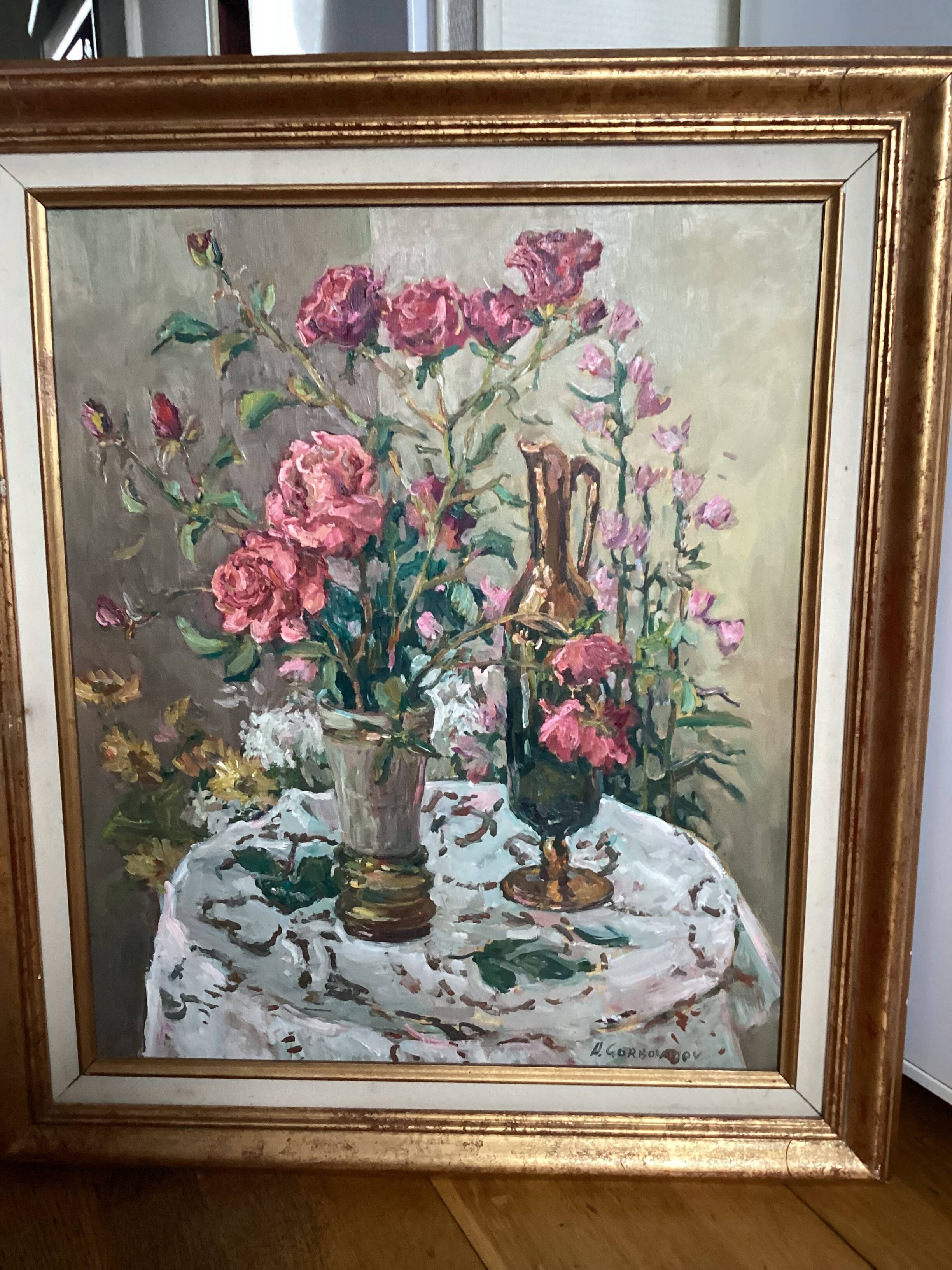 Oil painting on canvas, signed, dimensions: height - 70 cm - width - 60 cm