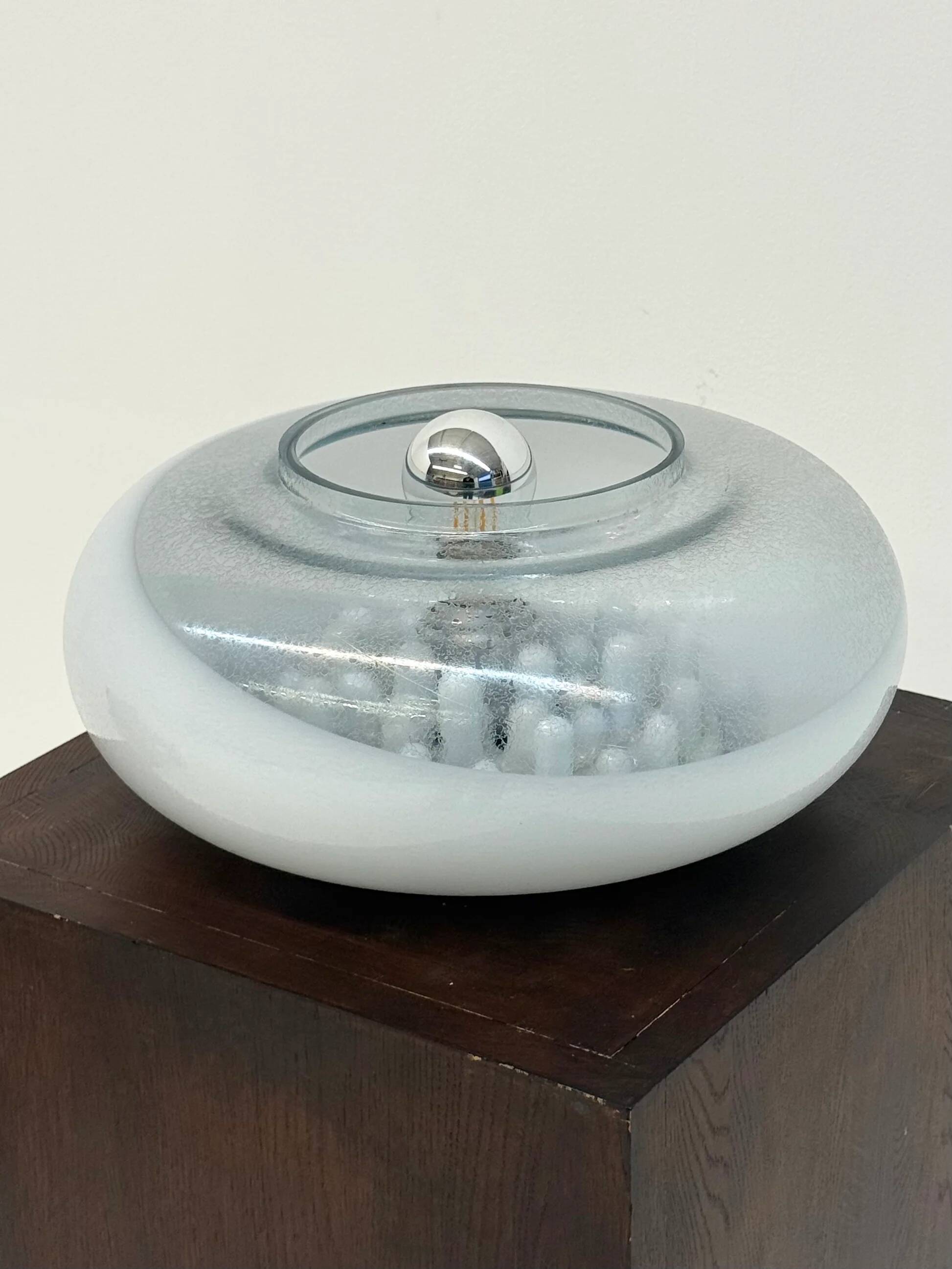 Italian spherical space age Murano glass lamp