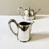 White metal teapot and creamer, Félix Frères Toulouse