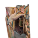 Vintage Balinese Wooden Mirror With Herons And Flowers, 1980/90s