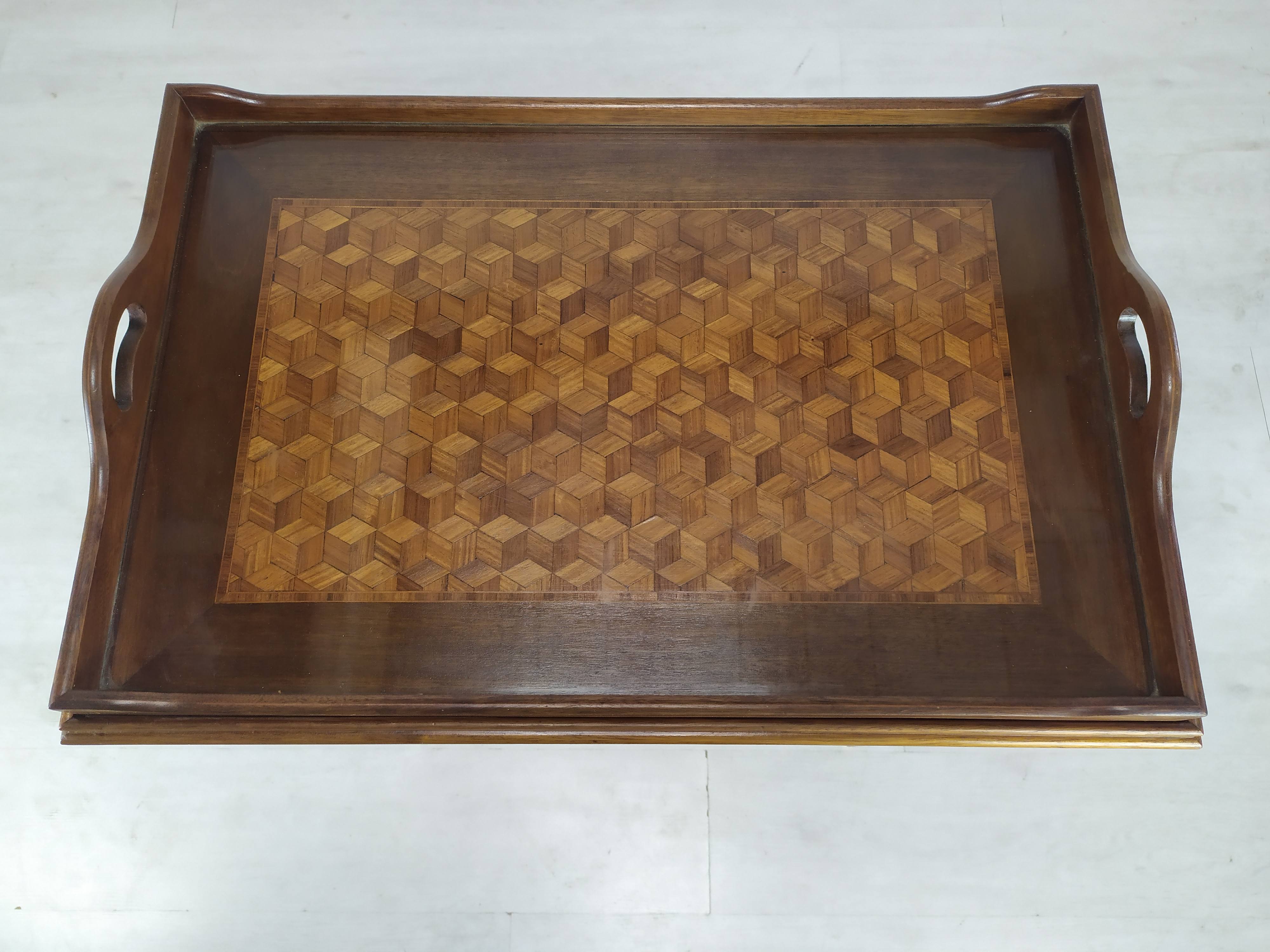 Marquetry tea table