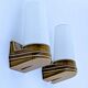 Pair of wall sconces "Bernadotte" model 6080 in ochre porcelain by Sigvard Bernadotte for Ifö - 1960