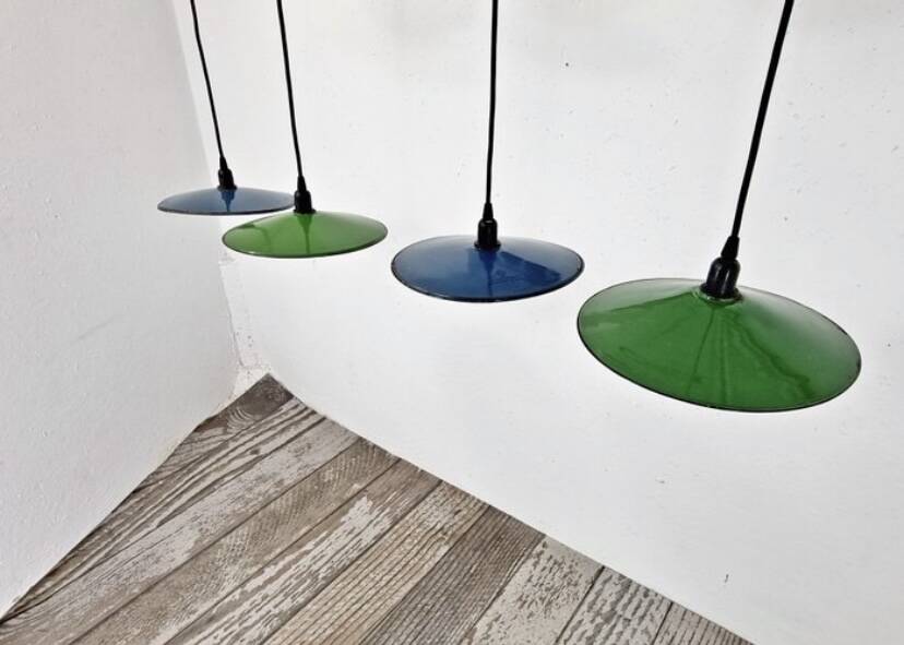Enameled pendant lights 4