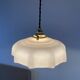 Suspension opaline rose ancienne