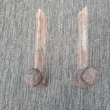 Pair of cast iron andirons