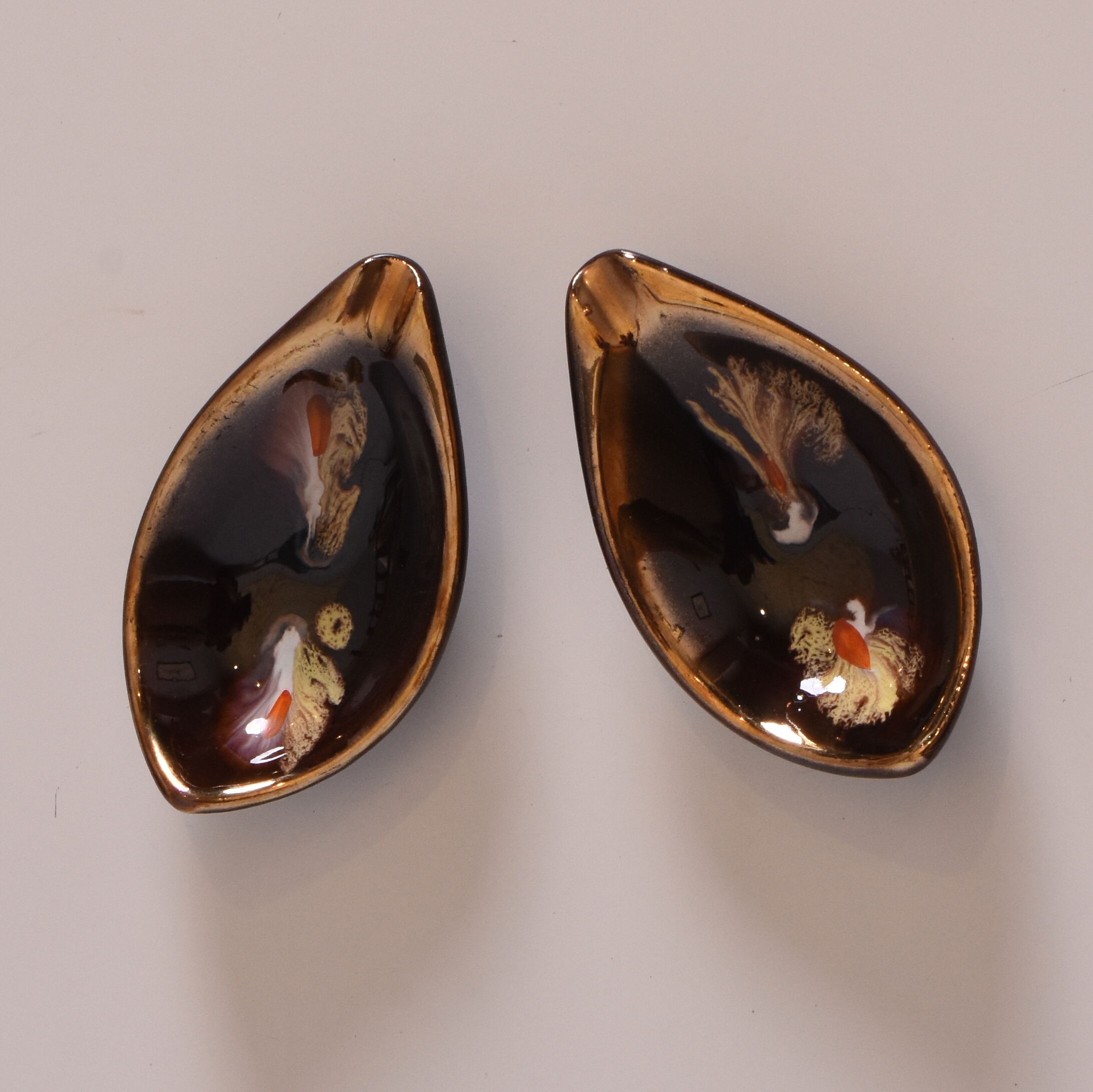 Pair of ashtrays, Jasba Keramik, Germany, 1970s