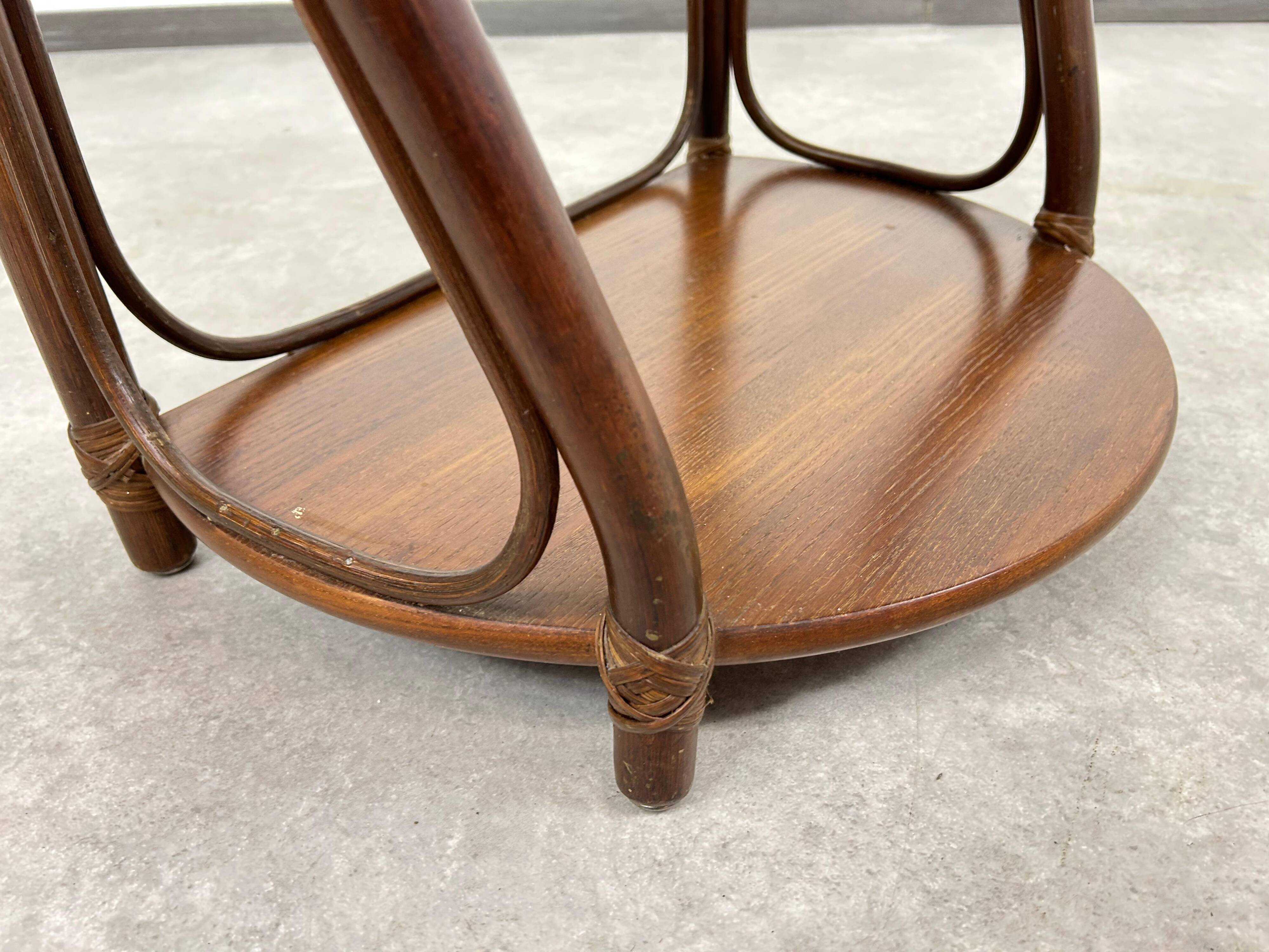 Bamboo side table in Mid-Century Modern style by Gervasoni