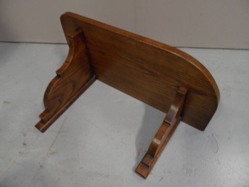 Art deco oak hanging shelf