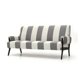 Three-seater wooden sofa, 1950s.