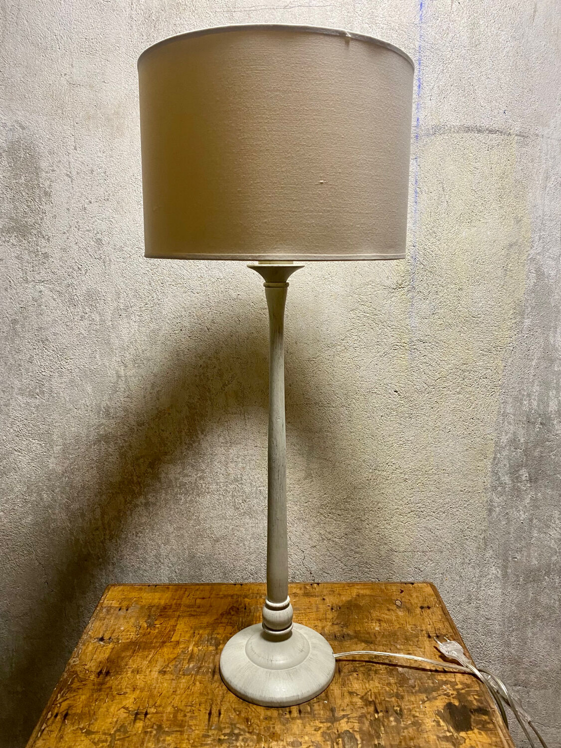 Gray floor lamp
