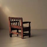 Alpine armchair in larch, 18th century