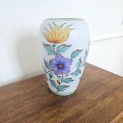Vase vintage Flora Gouda Holland - Modèle Viola peint à la main