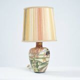 Handpainted porcelain Art Nouveau table lamp by Großherzoglichen Keramik-Manufaktur Darmstadt, 1930