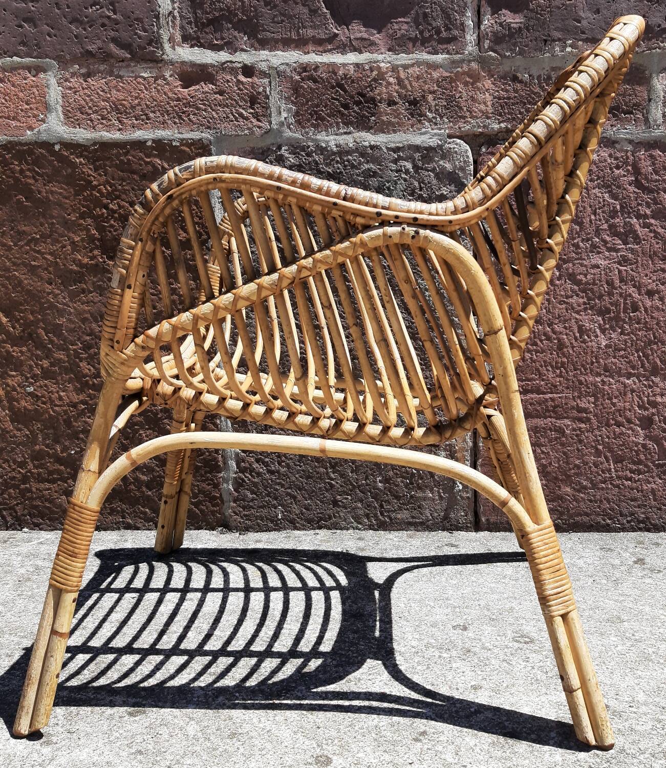Rattan armchair (60s/70s)