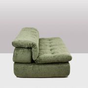 Airborne. Green velvet sofa bed. 1970s.