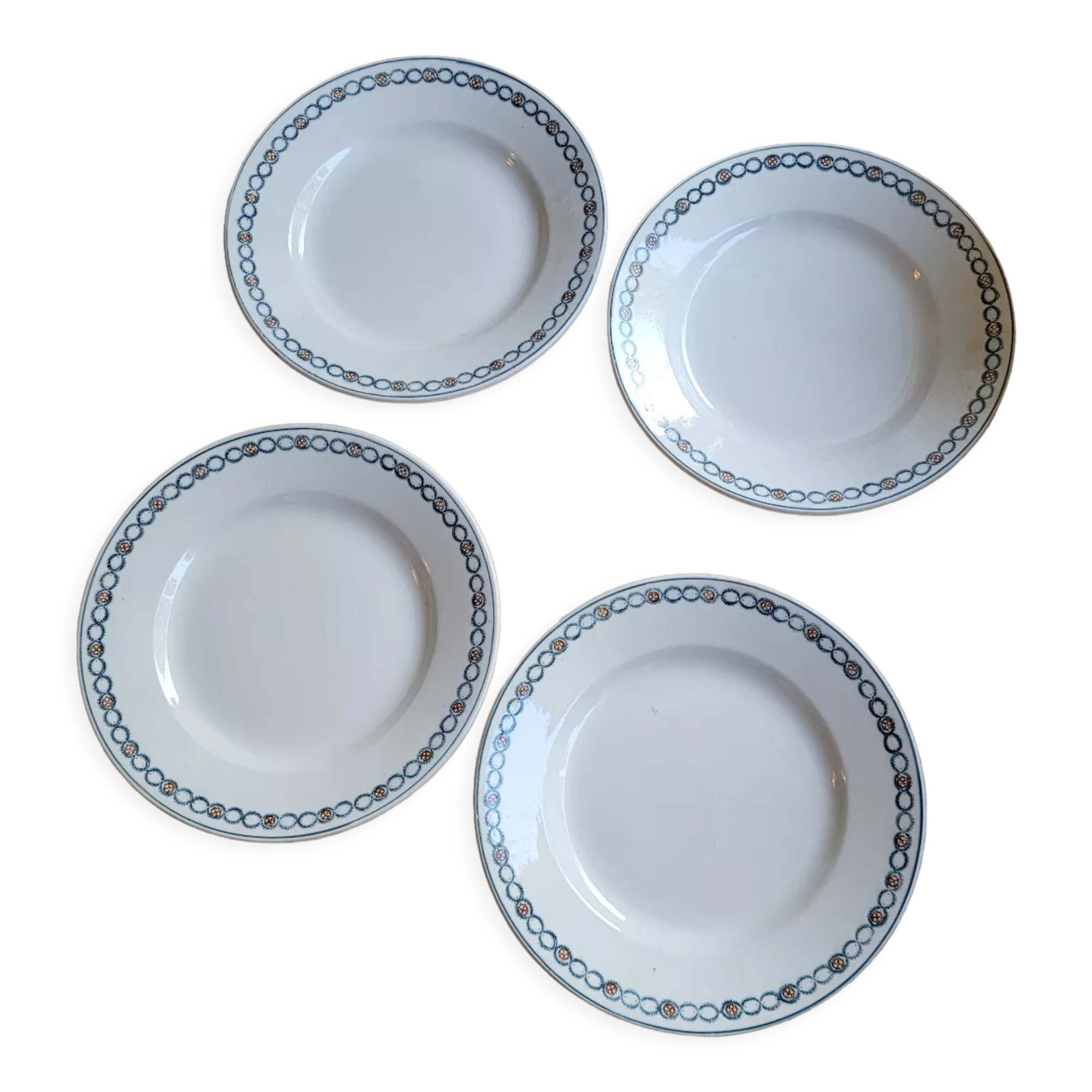 Lot n°1 of 4 flat plates BRE PMPS from Longwy