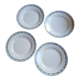 Lot n°1 de 4 assiettes plates BRE PMPS  de Longwy