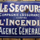 Enamelled plaque "The rescue" insurance company 1910/1920